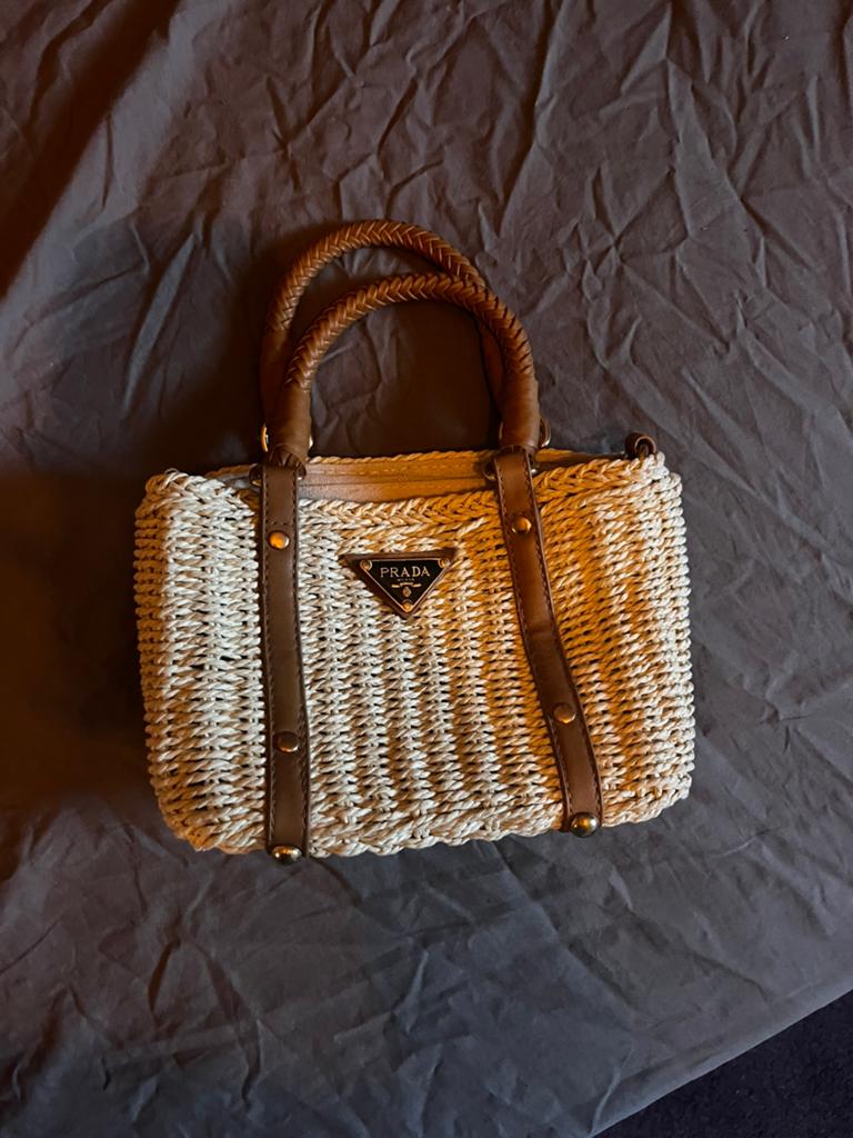 Zomer strand tasje, Ophalen of Verzenden, Zo goed als nieuw, Beige, Handtas