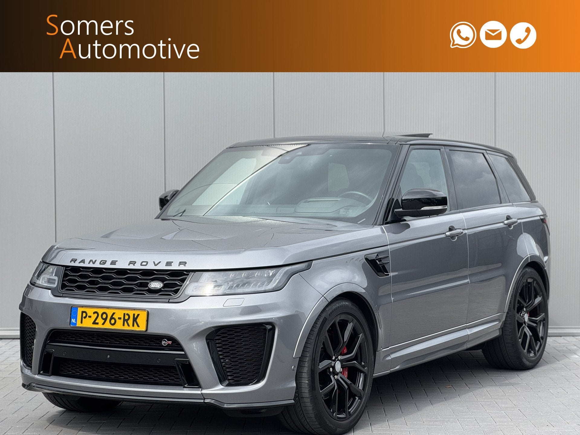 Land Rover Range Rover Sport 5.0 V8 P575 SC SVR | Panorama |, Auto's, Land Rover, Automaat, Adaptive Cruise Control, 3000 kg, Leder