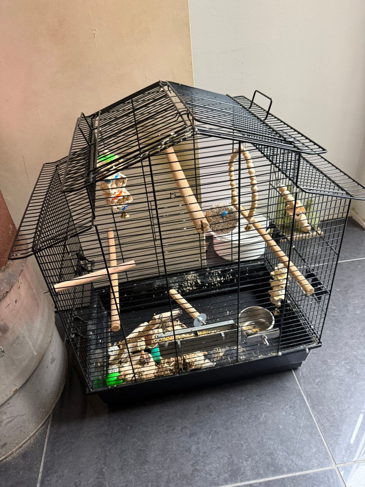 Vogel kooi, Ophalen of Verzenden, Zo goed als nieuw, Metaal, Vogelkooi