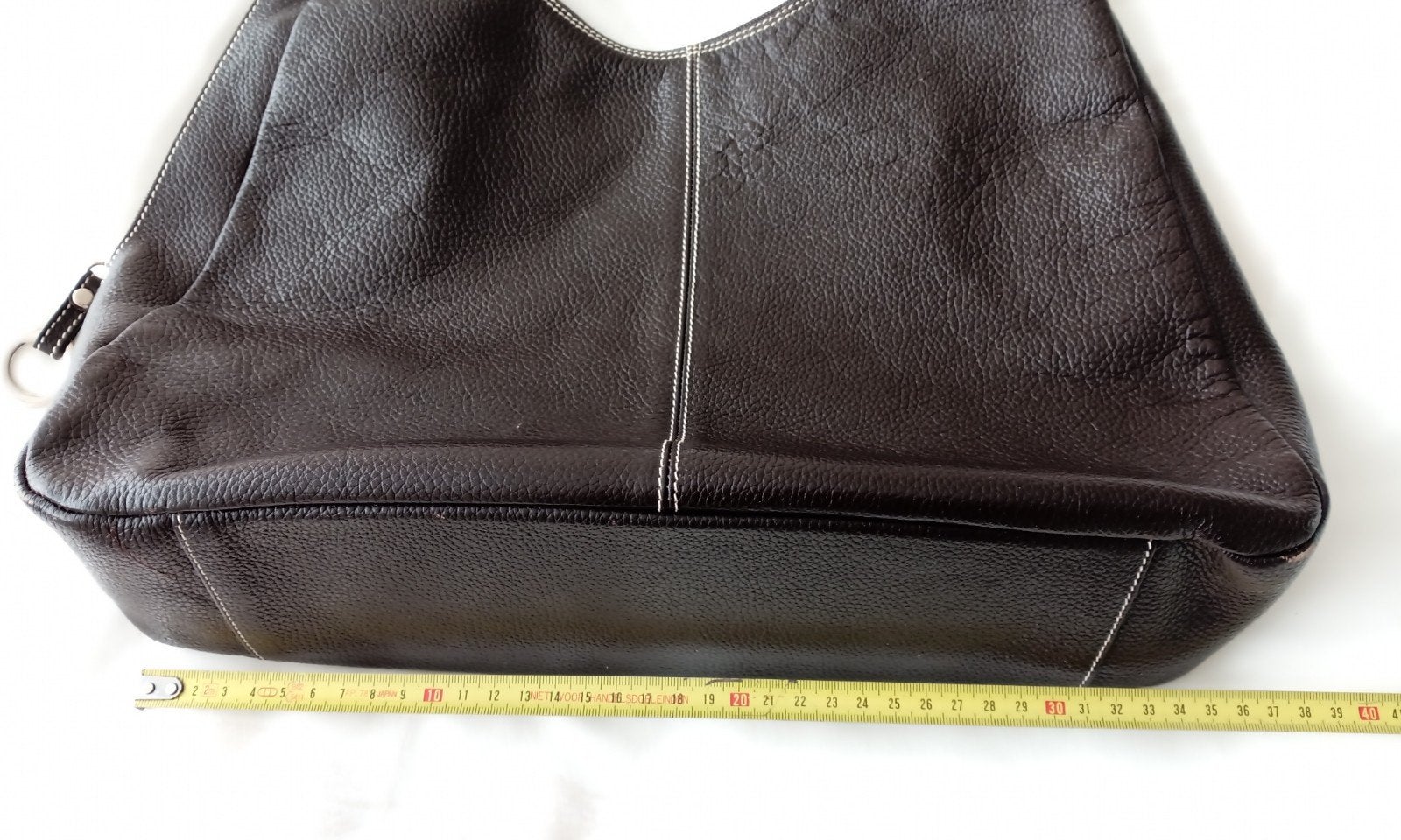 Coni Cocci Leren Handtas - Donkerbruin, Ophalen of Verzenden, Gebruikt, Bruin, Handtas