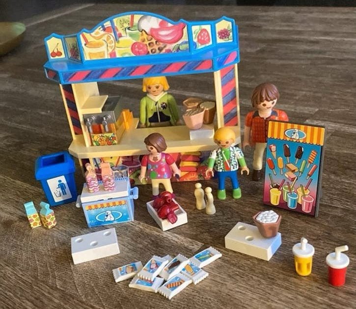 Playmobil IJscokraam met figuren en accessoires, Kinderen en Baby's, Ophalen of Verzenden, Gebruikt, Complete set, Overige typen
