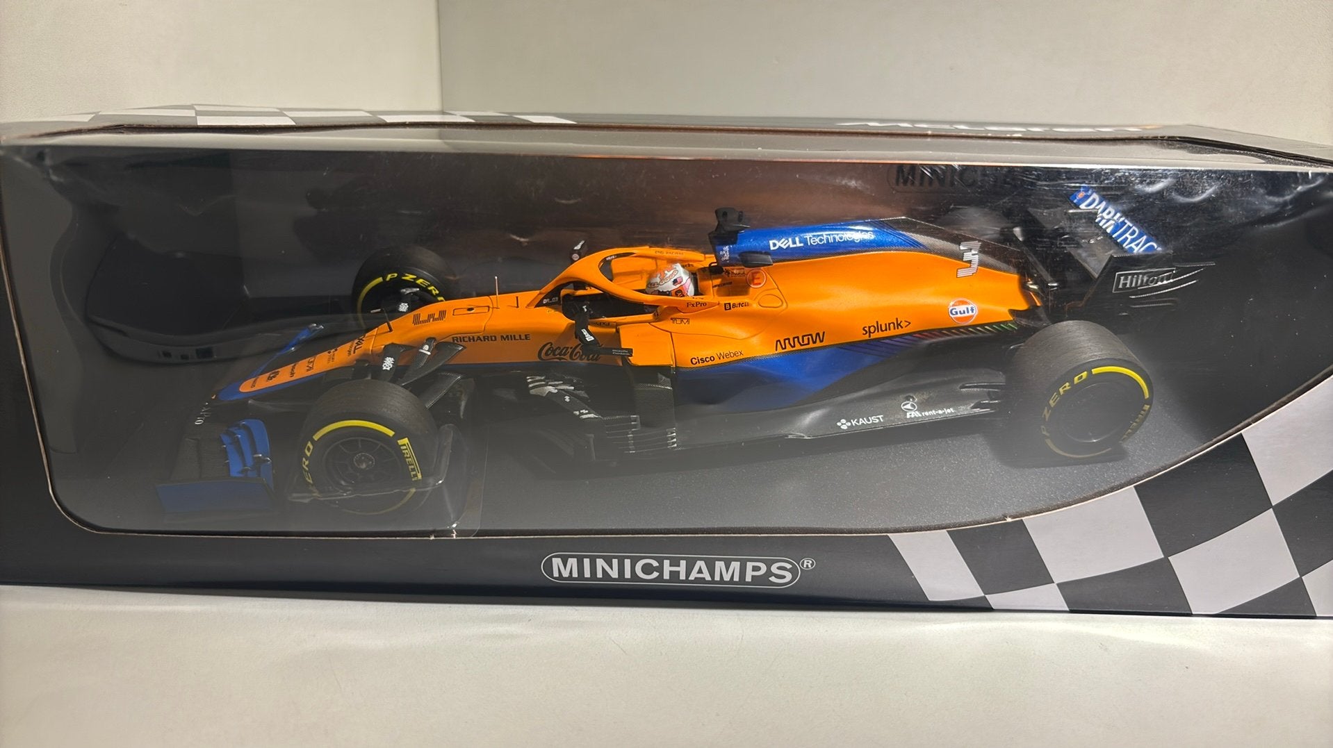 F1 McLaren mcl35m daniel ricciardo bahrain minichamps 1.18, Ophalen of Verzenden, A, A, A