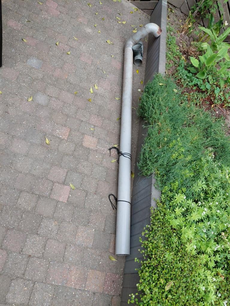 PVC Buis Regenpijp met Splitsing - Prima Staat, Afvoer, Gebruikt, Pvc, Ophalen of Verzenden