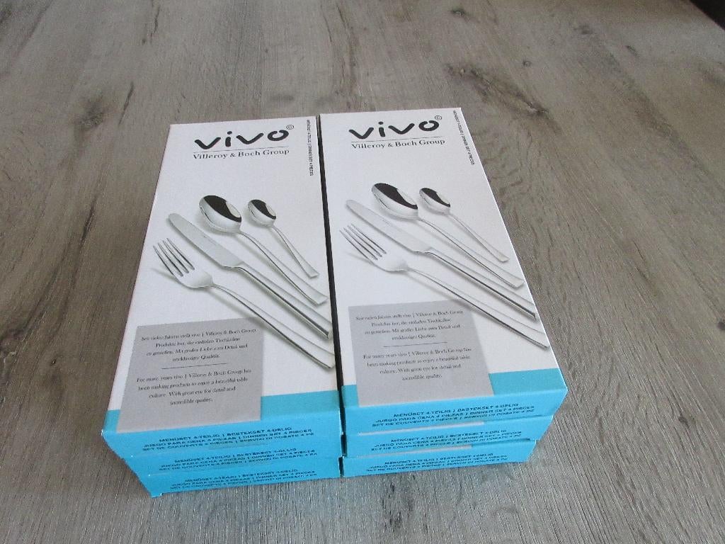 Vivo AH 4 Delige Dinercouverts Nieuw in Doosjes, Ophalen of Verzenden, Nieuw, Rvs of Chroom, Vaatwasserbestendig