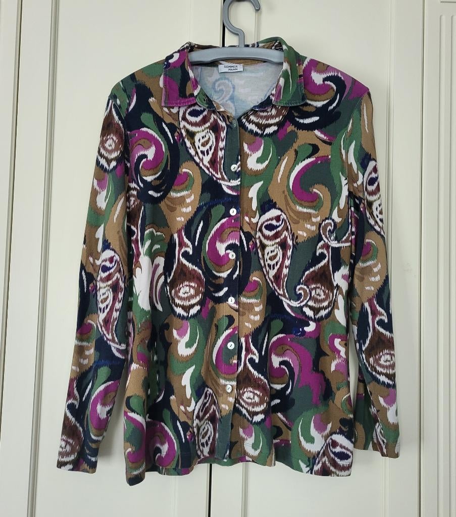 Sommermann blouse, print, leuk motief, maat 46, Kleding | Dames, Overige kleuren, Sommermann, Maat 46/48 (XL) of groter, Ophalen of Verzenden