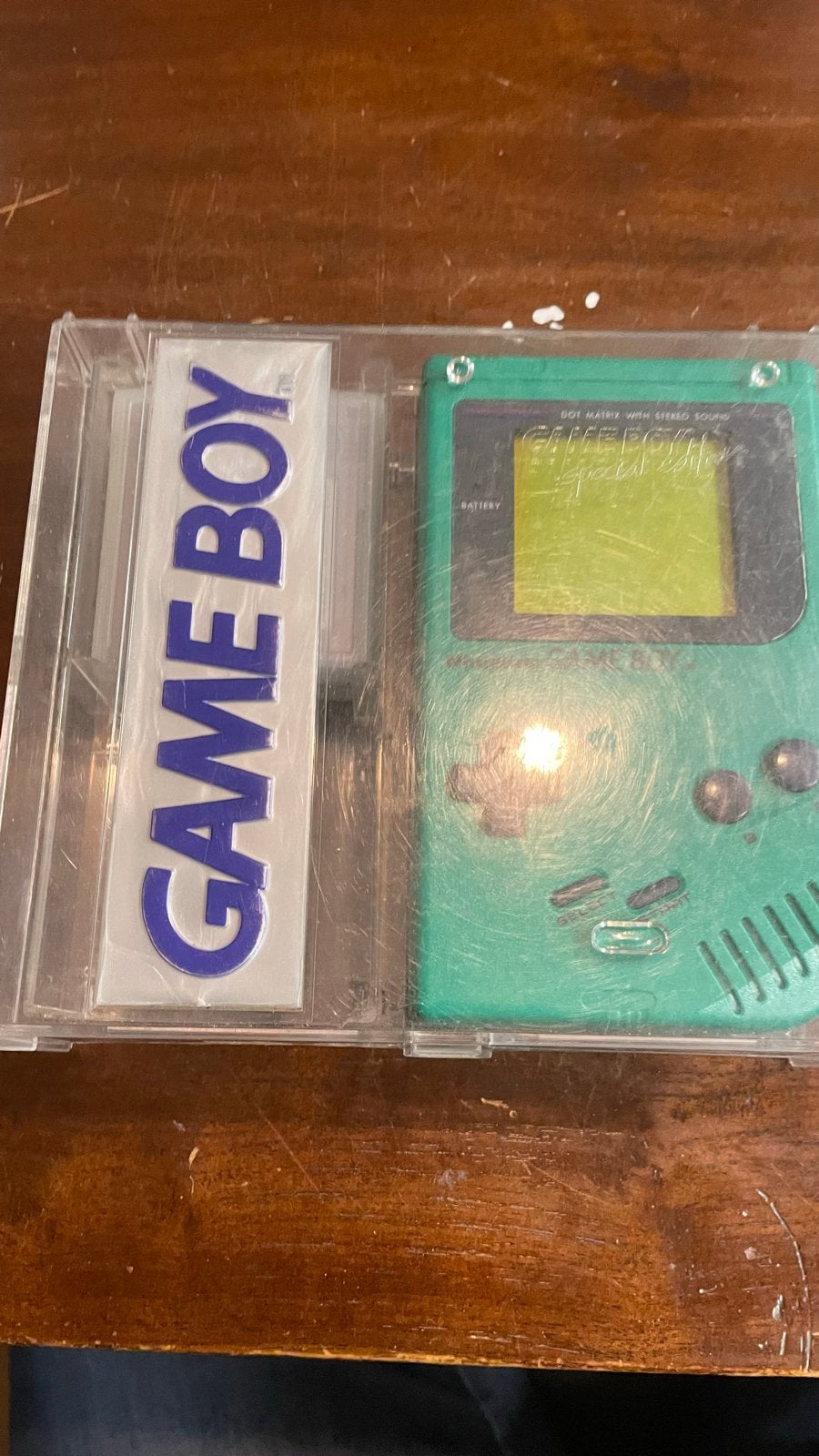 Nintendo Game Boy DMG-01 "Play It Loud!" Groen + Case, Ophalen, Zo goed als nieuw, Game Boy Classic, Met beschermhoes of tas
