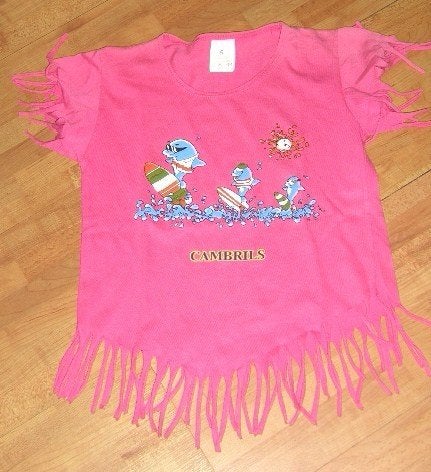leuk zomers shirtje met dolfijnen mt 110/116, Ophalen of Verzenden, Zo goed als nieuw, Meisje, Shirt of Longsleeve