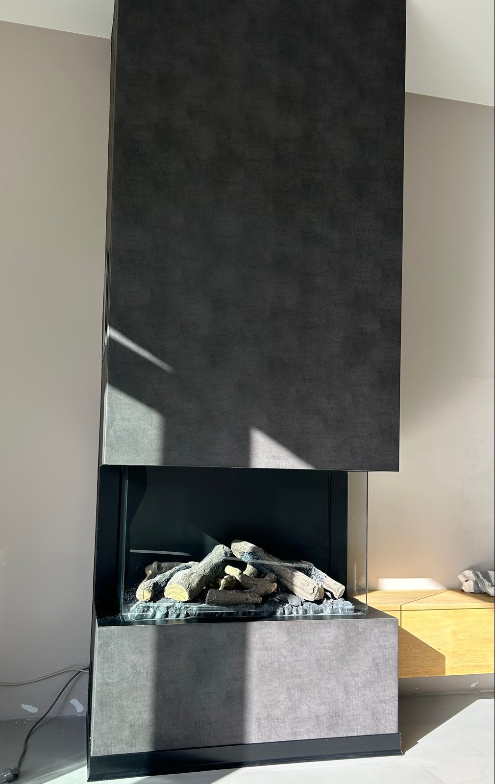 Faber elektrische waterdampsfeerhaard - Modern design, Huis en Inrichting, Ophalen, Zo goed als nieuw, Inbouwhaard, Elektrische haard
