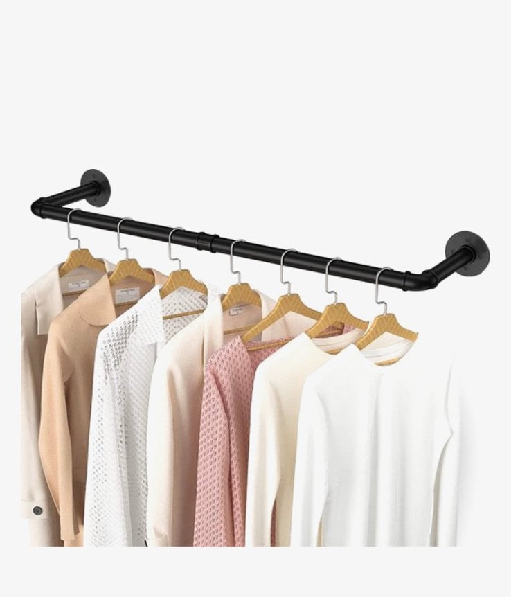 Zwarte industriële metalen kledingstang ZGAN, Kleding | Dames, Ophalen of Verzenden, Zo goed als nieuw