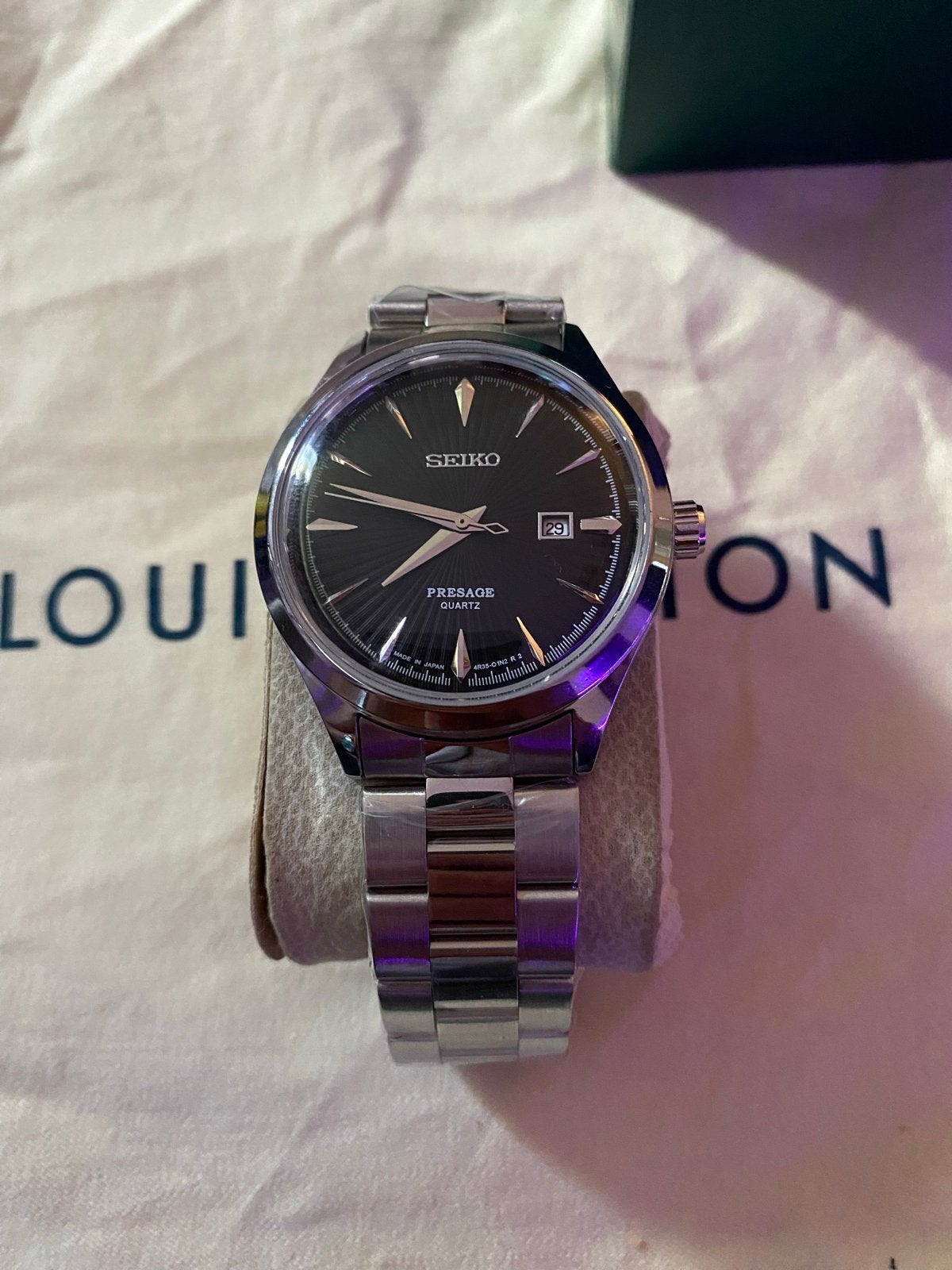 Seiko Presage Quartz Horloge - Zo goed als nieuw, Sieraden, Tassen en Uiterlijk, Seiko, Staal, Polshorloge, Ophalen of Verzenden