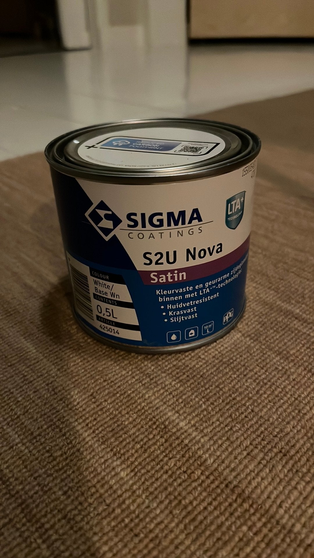 Sigma S2U nova satin - F&B Skimming Stone 0,5L, Doe-het-zelf en Verbouw, Verf, Beits en Lak, Ophalen, Zo goed als nieuw, Lak