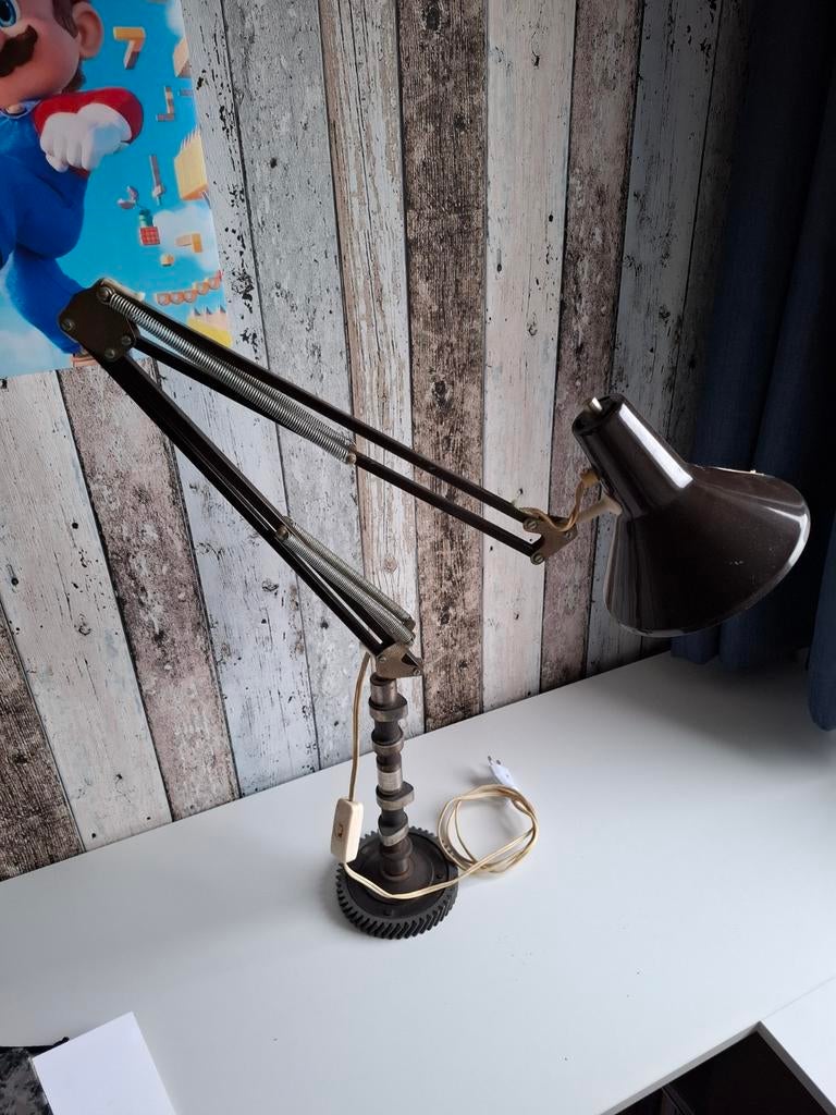 Hala architectenlamp / schaarlamp met industriële voet, Ophalen