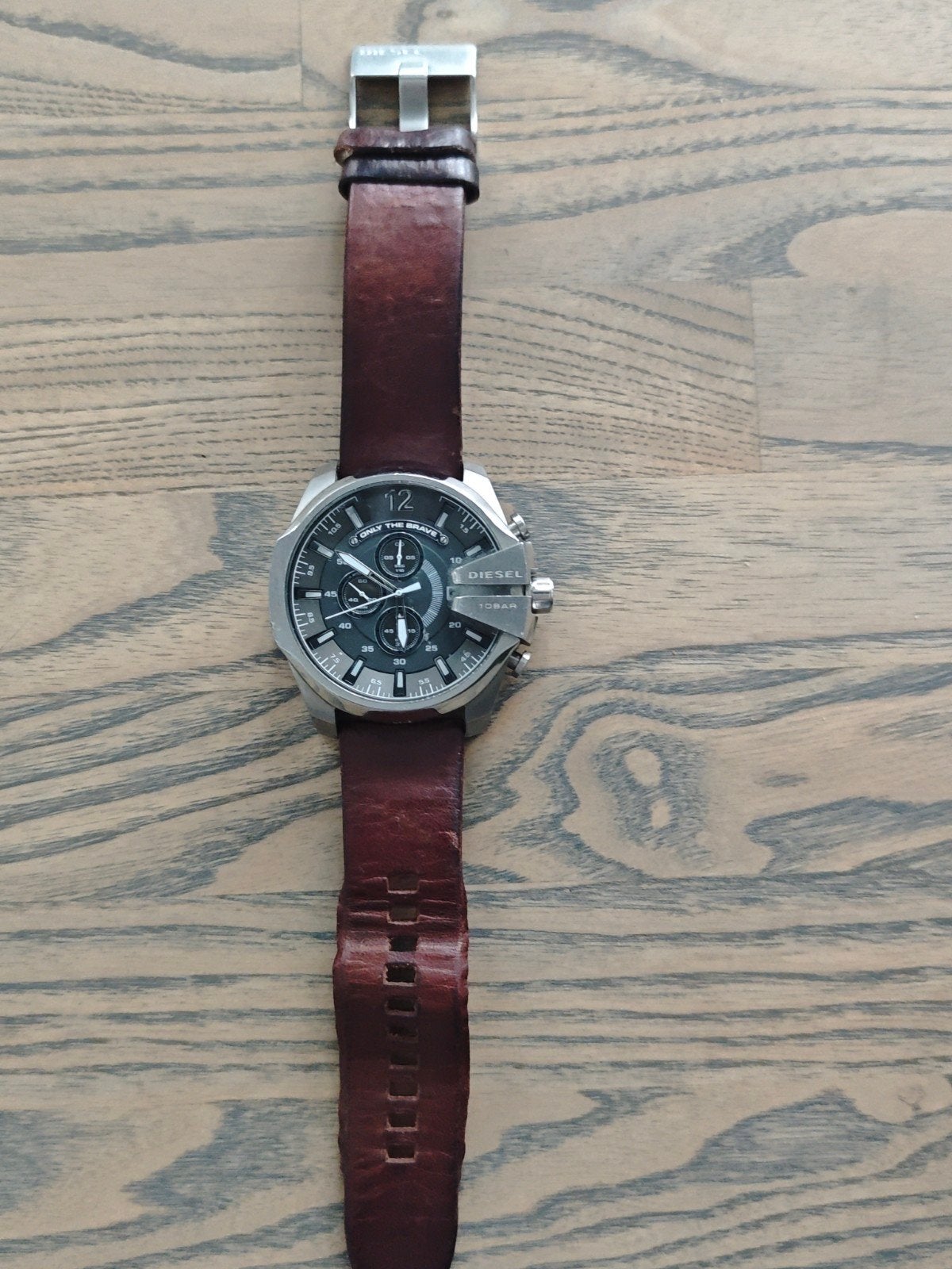 Diesel Only The Brave Herenhorloge - DZ4290, Ophalen of Verzenden, Leer, Overige merken