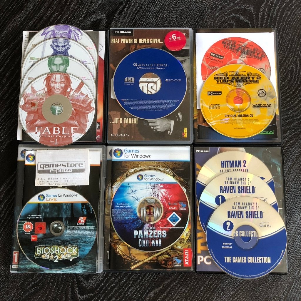 PC CD-ROM en DVD Games - Bioshock 2 e.a. Spellen, Gebruikt, Vanaf 18 jaar, Overige genres, 1 speler