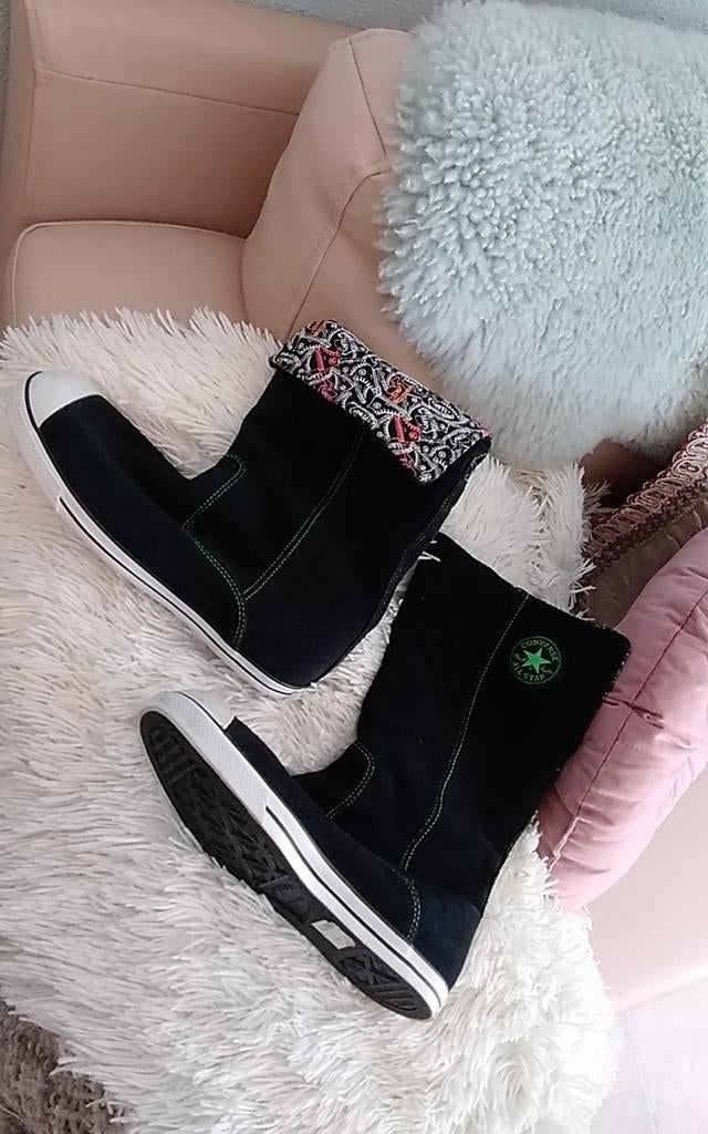 NIEUWE CONVERSE Chuck Taylor ALL STARS suède sneaker laars41, Ophalen of Verzenden, Nieuw, Zwart, Sneakers of Gympen