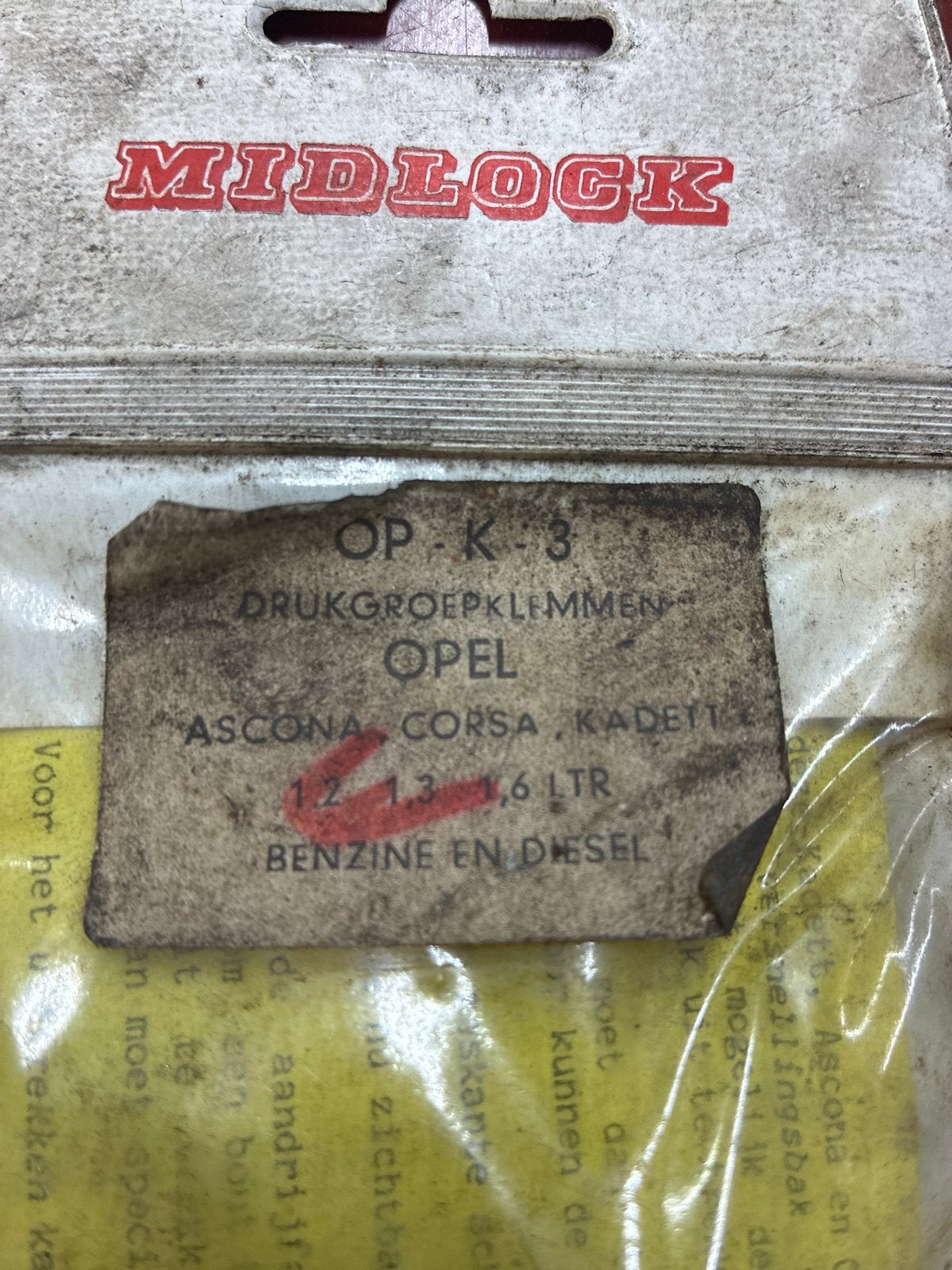 MIDLOCK OP-K-3 Drukgroepklemmen Opel Ascona Corsa Kadett, Ophalen of Verzenden, Gebruikt, Opel