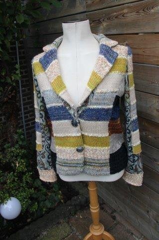 Vest oker/ beige/ blauw Lulu-H mt S Winter Vaste prijs AANBI, Blauw, Ophalen of Verzenden, Zo goed als nieuw, Maat 36 (S)
