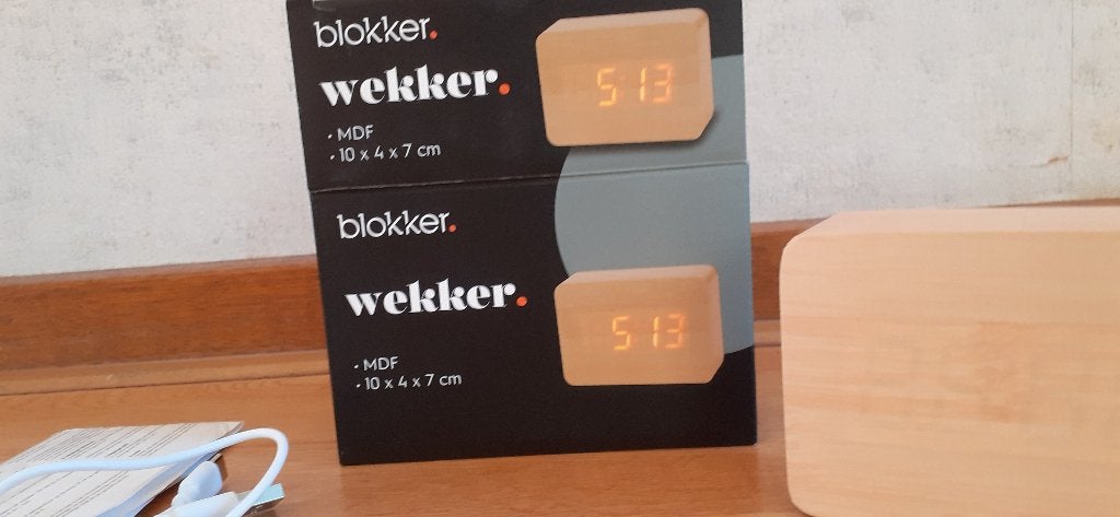 Blokker klokje , wekker, Witgoed en Apparatuur, Wekkers, Zo goed als nieuw, Digitaal, Ophalen of Verzenden