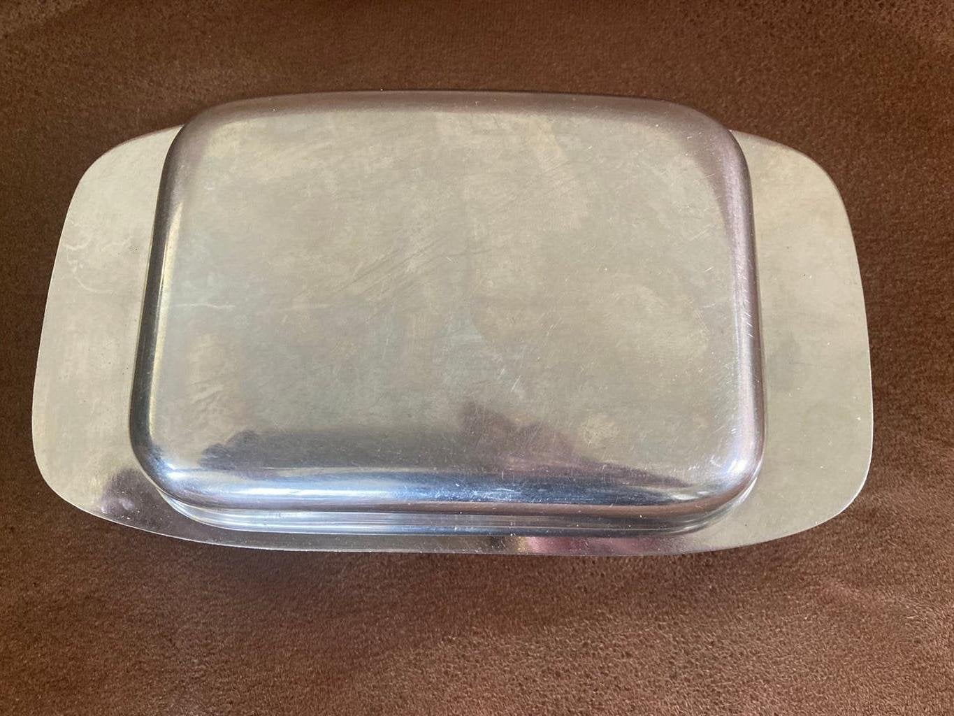 Vintage Alessi Italy botervloot gemerkt stainless steel, Ophalen