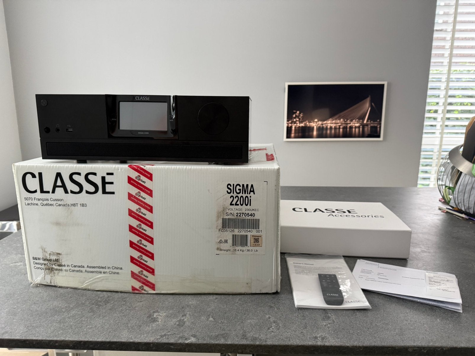 Classe Sigma 2200i compleet met alle toebehoren als nieuw!, Ophalen of Verzenden, Zo goed als nieuw, 120 watt of meer, Overige merken
