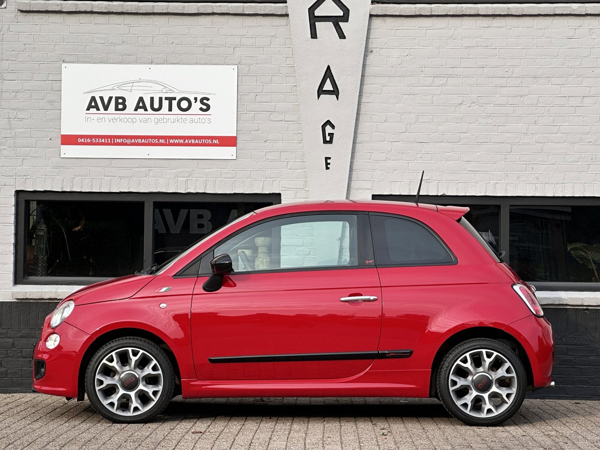 Fiat 500 1.2 S Airco Leder Sport APK t/m 29-09-2027, Auto's, Gebruikt, 4 cilinders, 4 stoelen, Leder