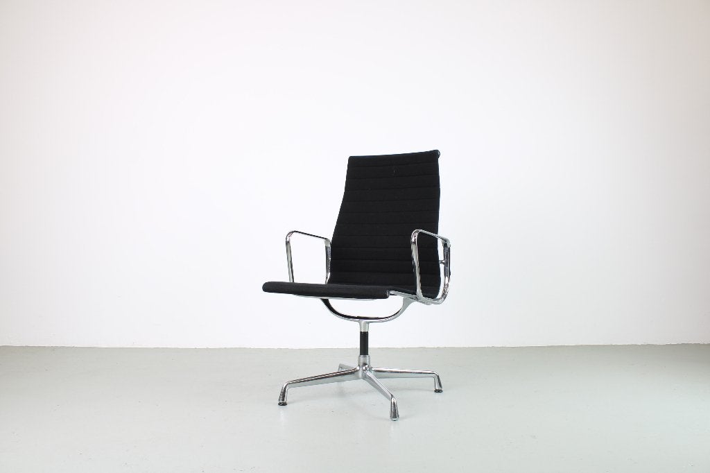 Vitra Eames EA 112 stoelen, Chroom, zwart Hopsak, Ophalen, Gebruikt, Zwart, Bureaustoel