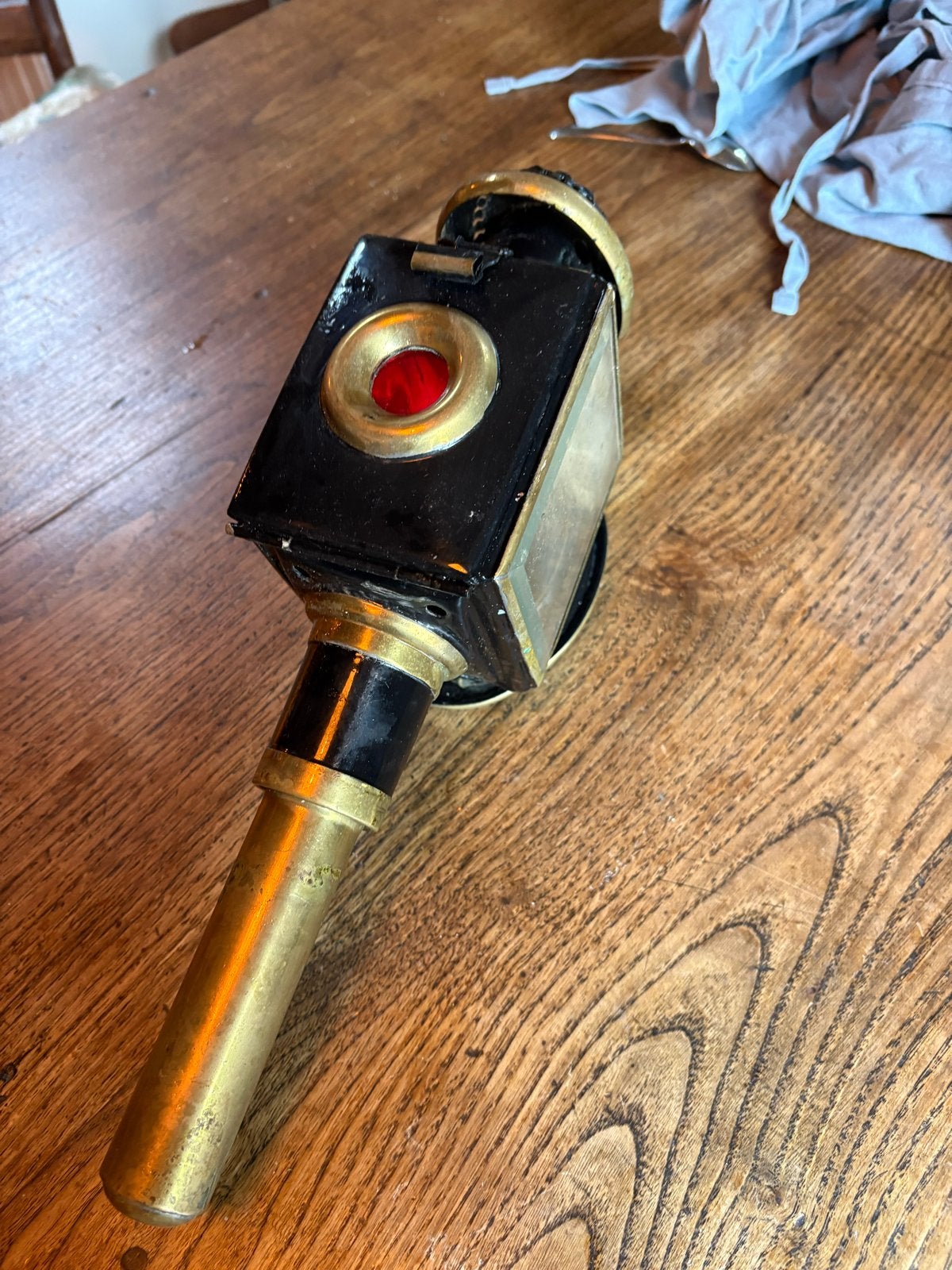 Antieke koperen koetslamp, Ophalen of Verzenden