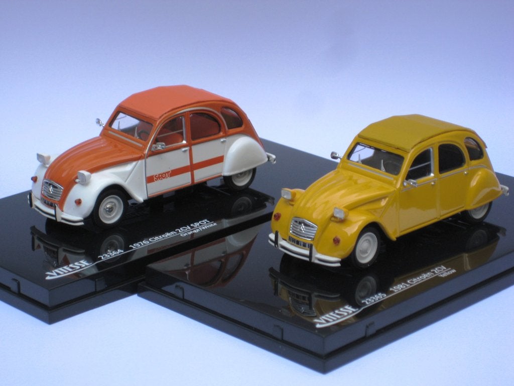 Citroen 2CV 6 1981 geel Vitesse 1:43, Ophalen of Verzenden, Nieuw, Auto, Overige merken