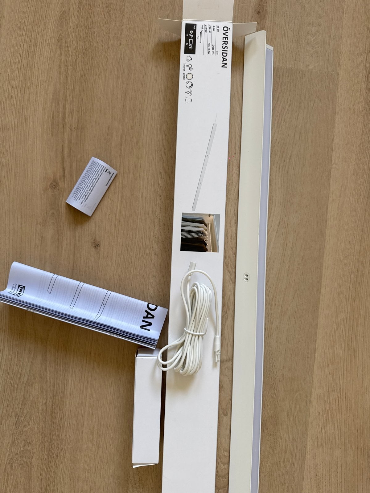IKEA ÖVERSIDAN LED-verlichting 96 cm, wit, Ophalen, Kunststof, Nieuw, Overige fittingen