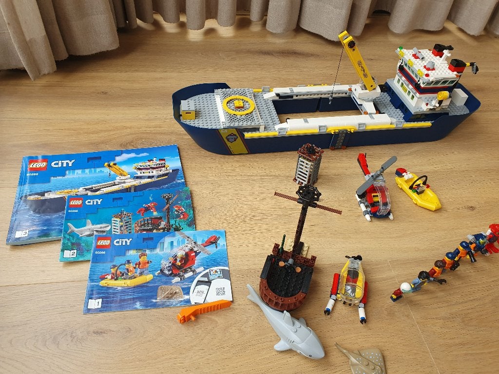 Lego City Boot Ocean Onderzoekschip 60266, compleet, Ophalen, City, Lego, Zo goed als nieuw
