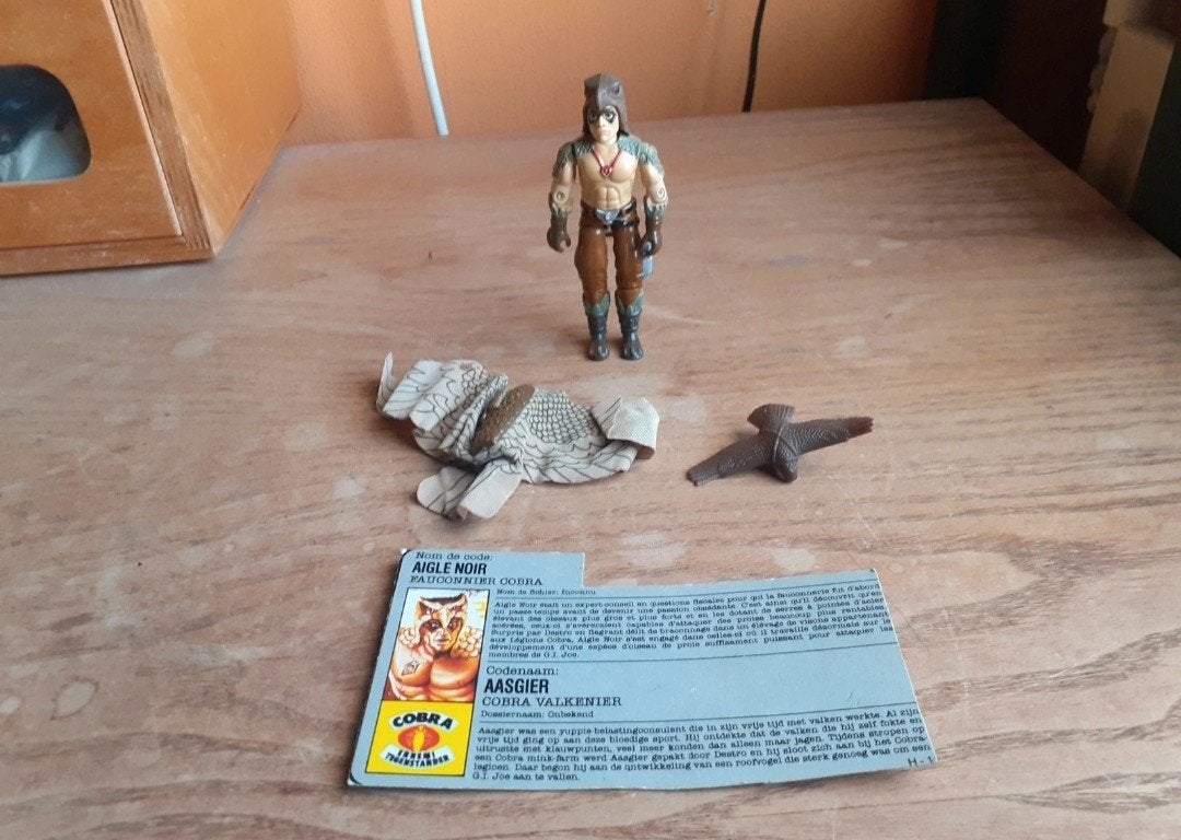 Gi joe gijoe raptor figuur falcon cape 80s vintage, Ophalen of Verzenden, Gebruikt