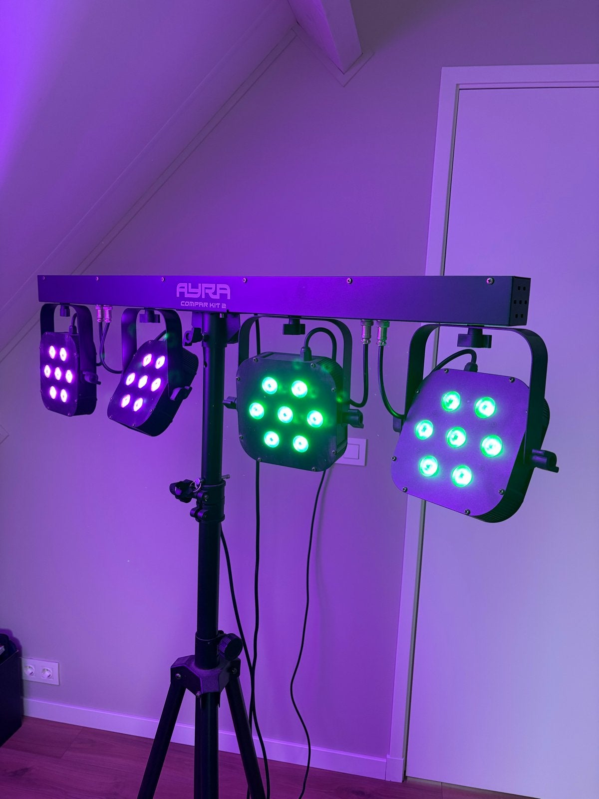 Ayra Compar Kit 2 LED Lichtset met Voetcontroller, Ophalen, Zo goed als nieuw