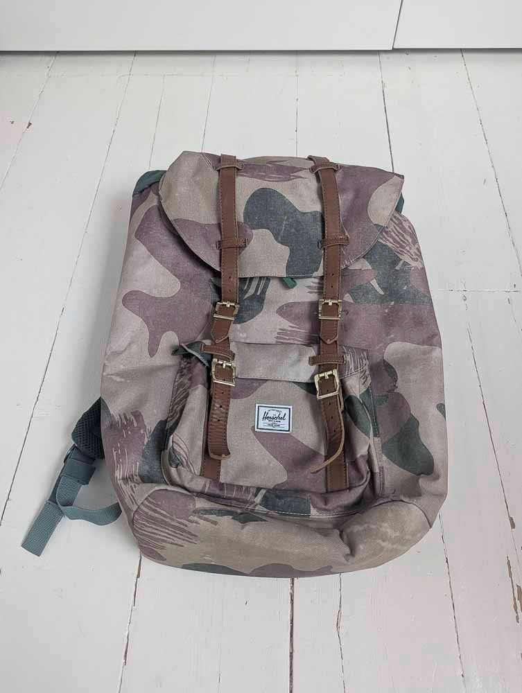 Rugzak met print van Herschel, Sieraden, Tassen en Uiterlijk, Tassen | Rugtassen, Ophalen of Verzenden, Gebruikt, Overige merken