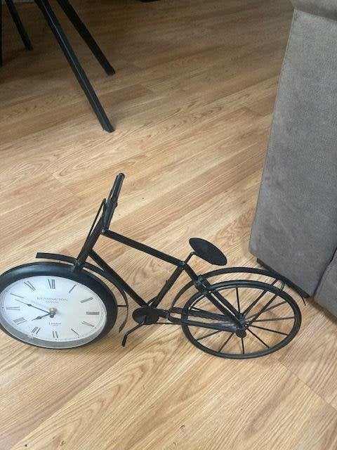Fietsklok Bureauklok - Fiets Decoratie Klok, Analoog, Werkt op batterijen, Ophalen of Verzenden, Zo goed als nieuw