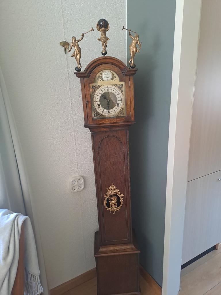 Antieke staande klok, Antiek en Kunst, Ophalen of Verzenden