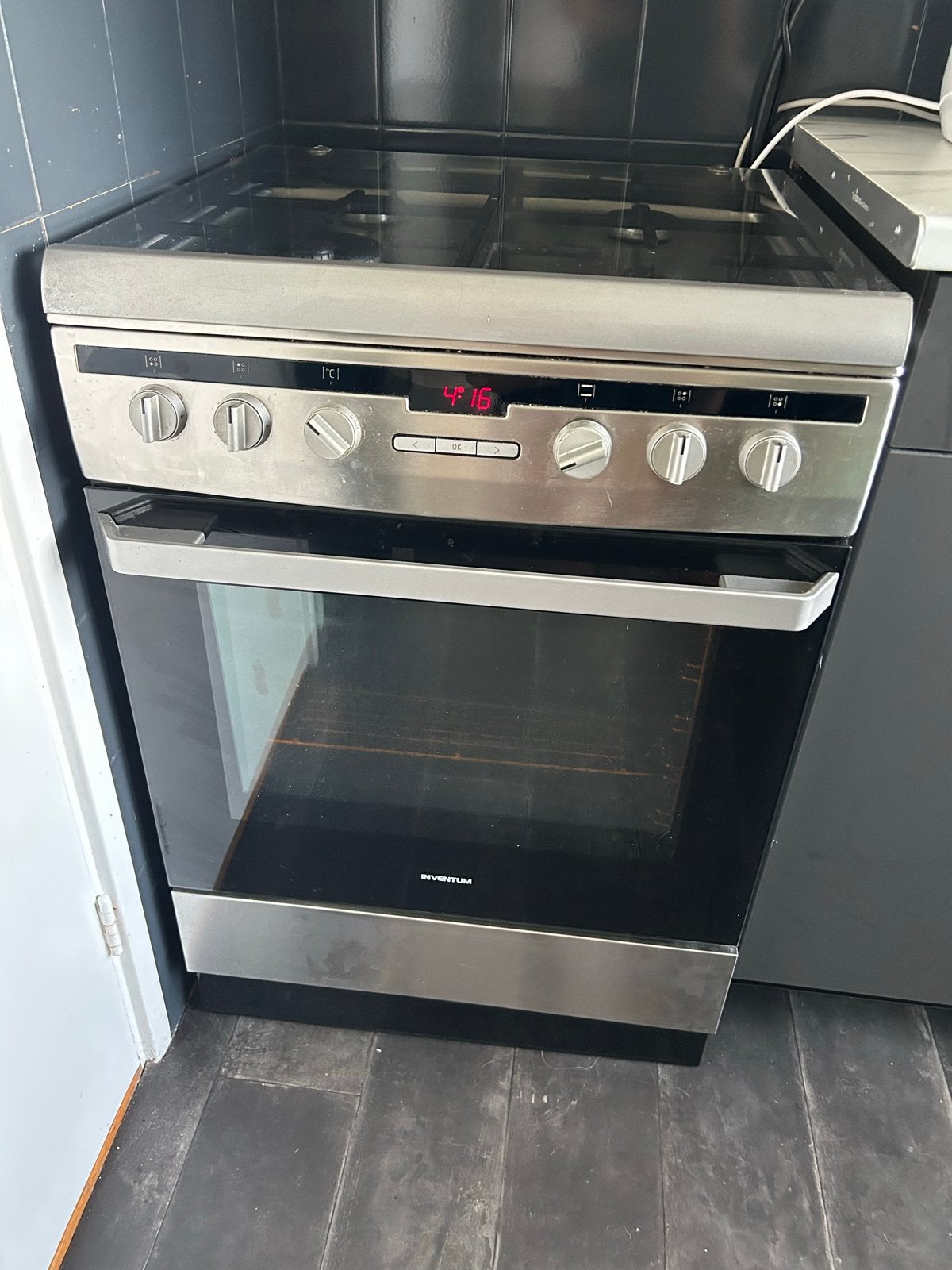 4-pits gasfornuis met oven, Witgoed en Apparatuur, Fornuizen, Ophalen, Gebruikt, 60 cm of meer, 4 kookzones
