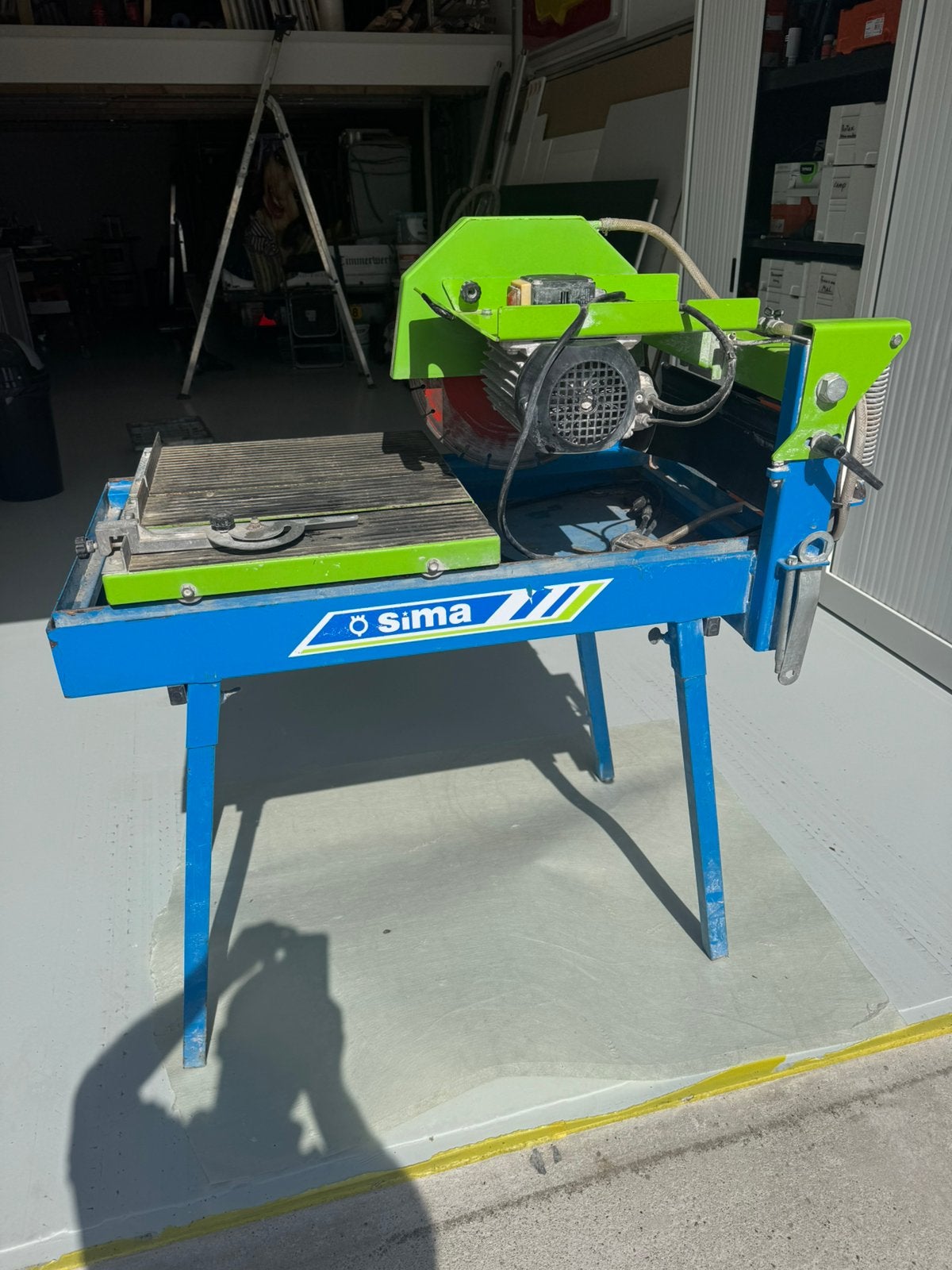 Zaagmachine steen en tegels met water, Ophalen of Verzenden, Gebruikt, 1200 watt of meer, 70 mm of meer