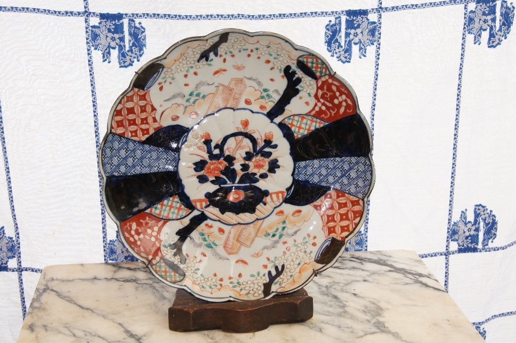 Antiek Japans Imari Porseleinen Schotel, 19e Eeuw, Ophalen of Verzenden