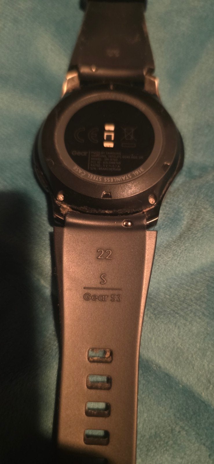 Samsung Gear S3 Frontier - Werkt, zonder oplader, Sieraden, Tassen en Uiterlijk, Smartwatches, Gebruikt, Zwart, Ophalen of Verzenden