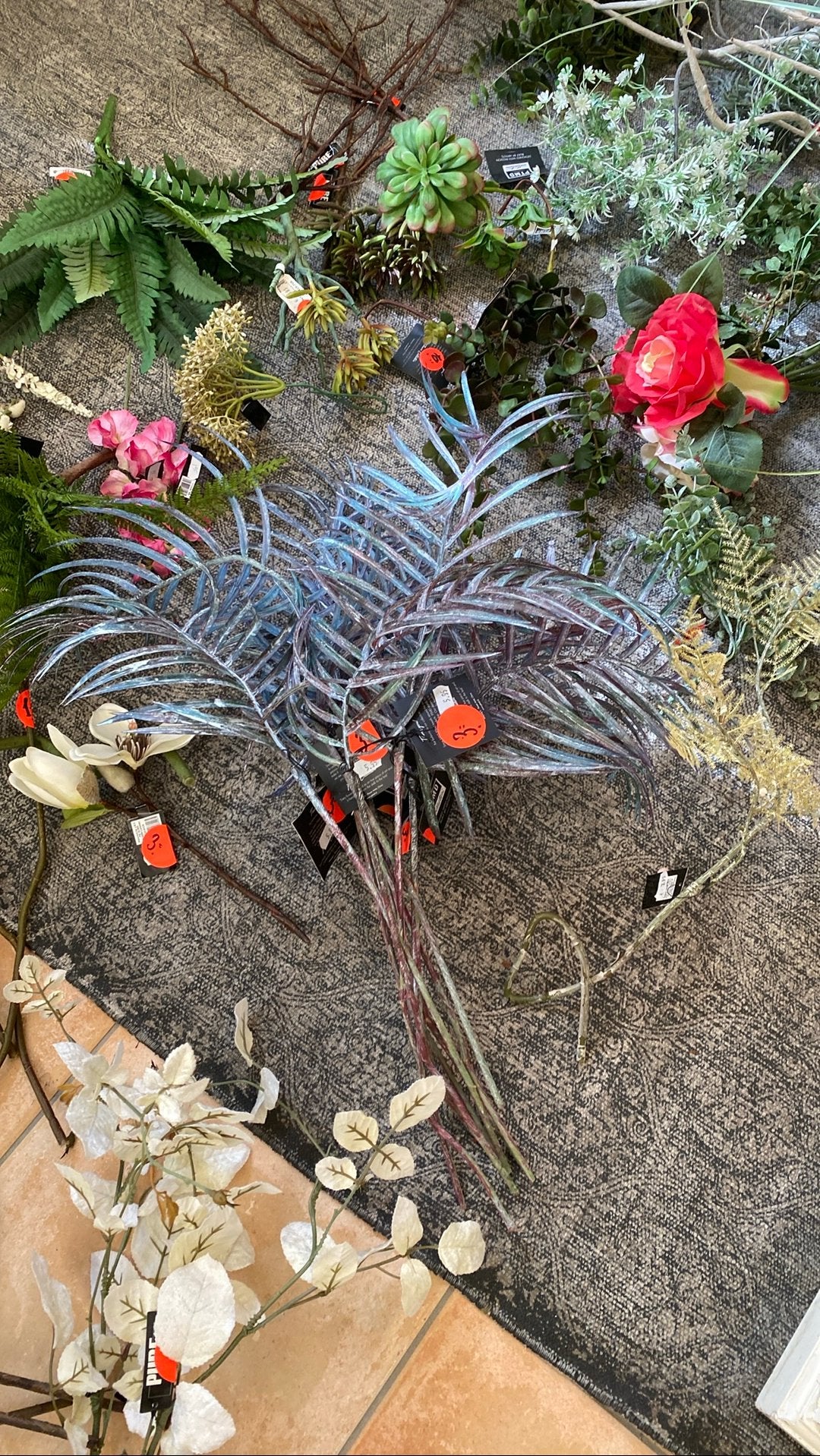 Partij restant kunstbloemen en grassen ( ptmd), Huis en Inrichting, Woonaccessoires | Kunstplanten en Kunstbloemen, Ophalen, Zo goed als nieuw