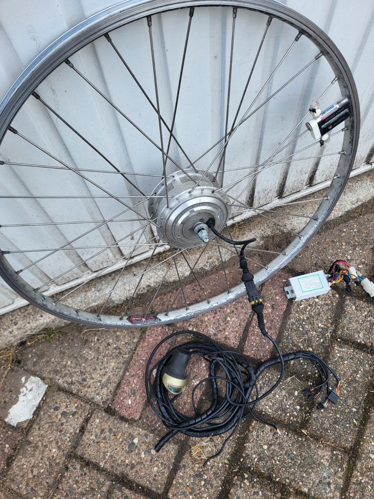 city star 28 inch voorwiel met motor  of bafangen controller, Wiel, Gebruikt, Elektrische fiets, Bafang