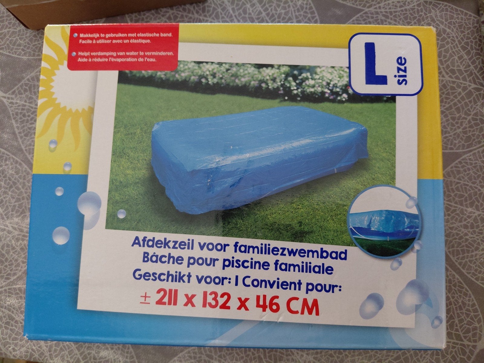 afdekzeil zwembad 211x132x46cm, Tuin en Terras, Ophalen of Verzenden, Nieuw, Afdekzeil