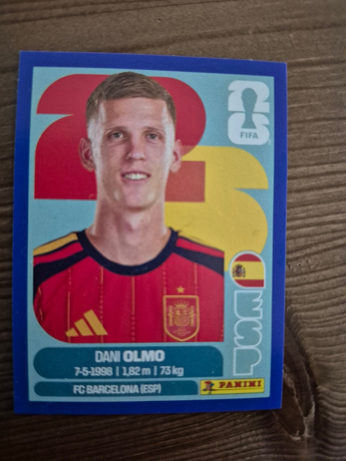 Panini WK sticker Bleu Paralel Dani Olmo, Ophalen of Verzenden, Nieuw, Sticker