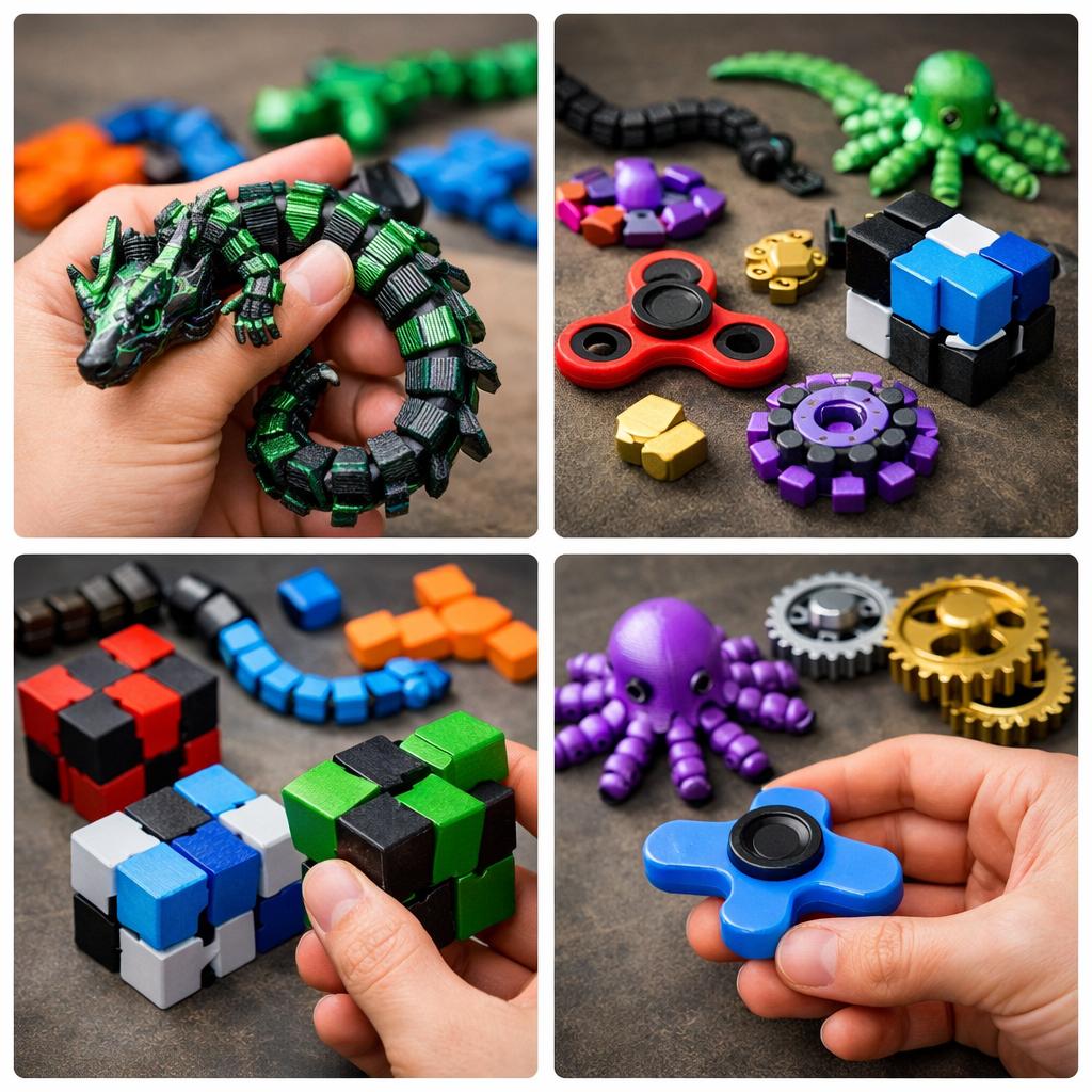 3D Geprinte Fidget Toys – Perfect tegen stress!, Computers en Software, 3D Printers, Zo goed als nieuw, Ingebouwde Wi-Fi, Ophalen of Verzenden