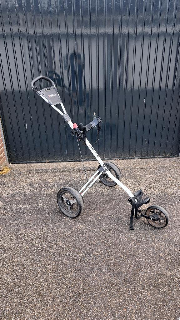 Te koop Fastfold golftrolley Tri master II, Sport en Fitness, Golf, Ophalen, Gebruikt, Golfkar, Overige merken
