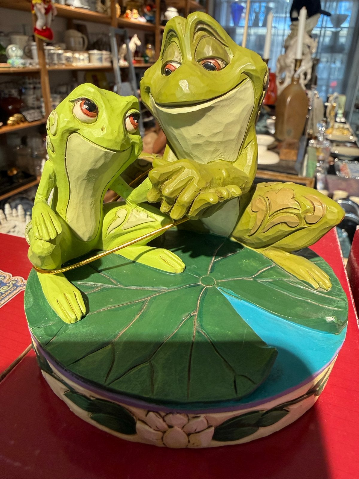 Disney Traditions Amorous Amphibians Kikkers Beeldje, Disney, Beeldje of Figuurtje, Ophalen of Verzenden, Overige figuren