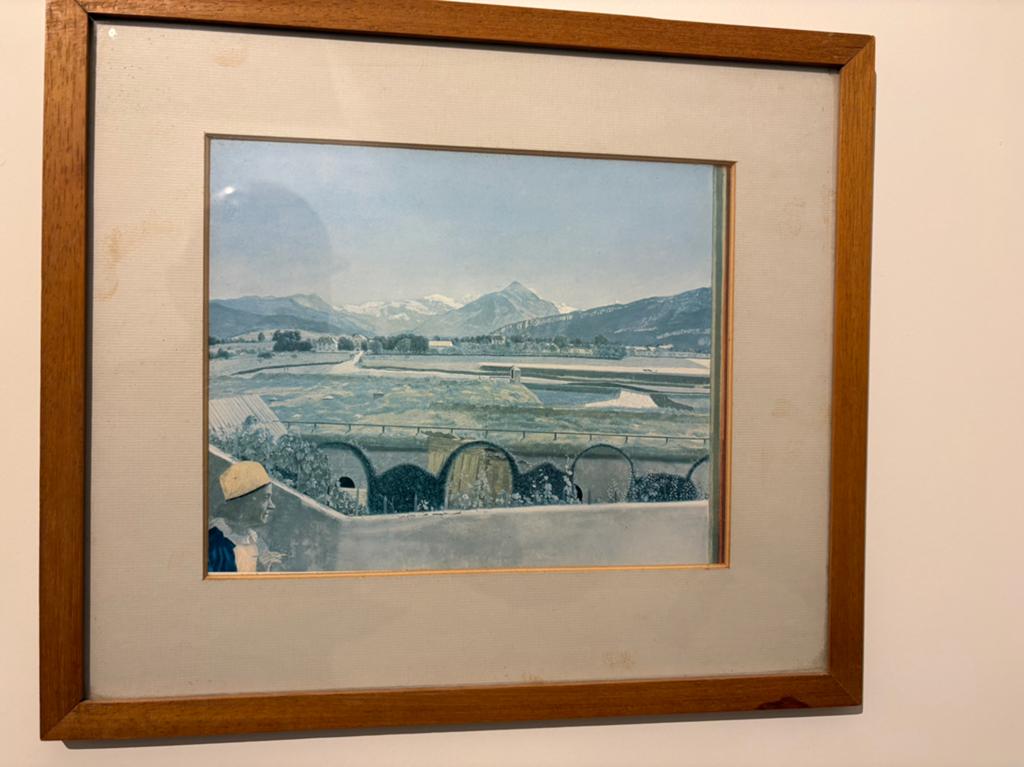 Originele aquarel uit Turkije van berglandschap, Ophalen of Verzenden