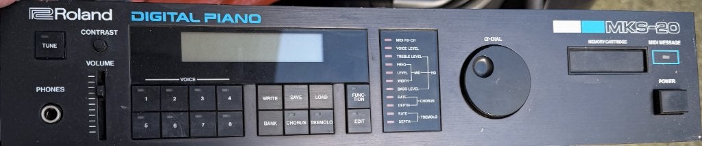Roland MKS-20 Digital Piano module - vintage rack - werkend, Ophalen, Gebruikt, Roland, Overige aantallen