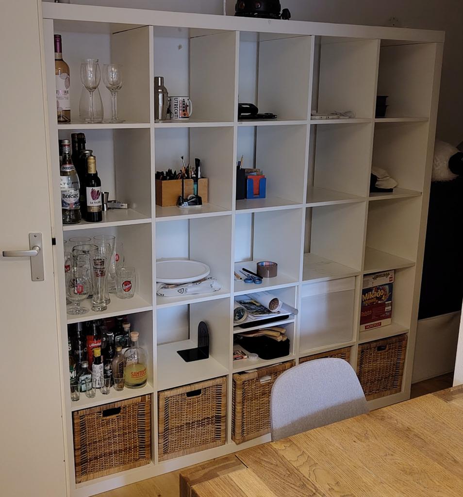 IKEA Kallax 25 vakken wit, Ophalen, Gebruikt