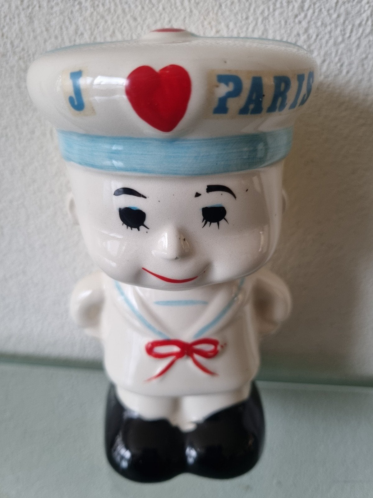 I️PARIS, MATROOS SPAARPOT,12.5cm, Keramiek, Igst!, Ophalen of Verzenden, Zo goed als nieuw, Jongen of Meisje
